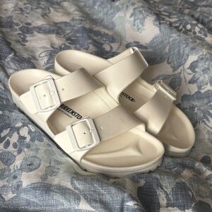 Birkenstock Cream Double-Strap Sandals